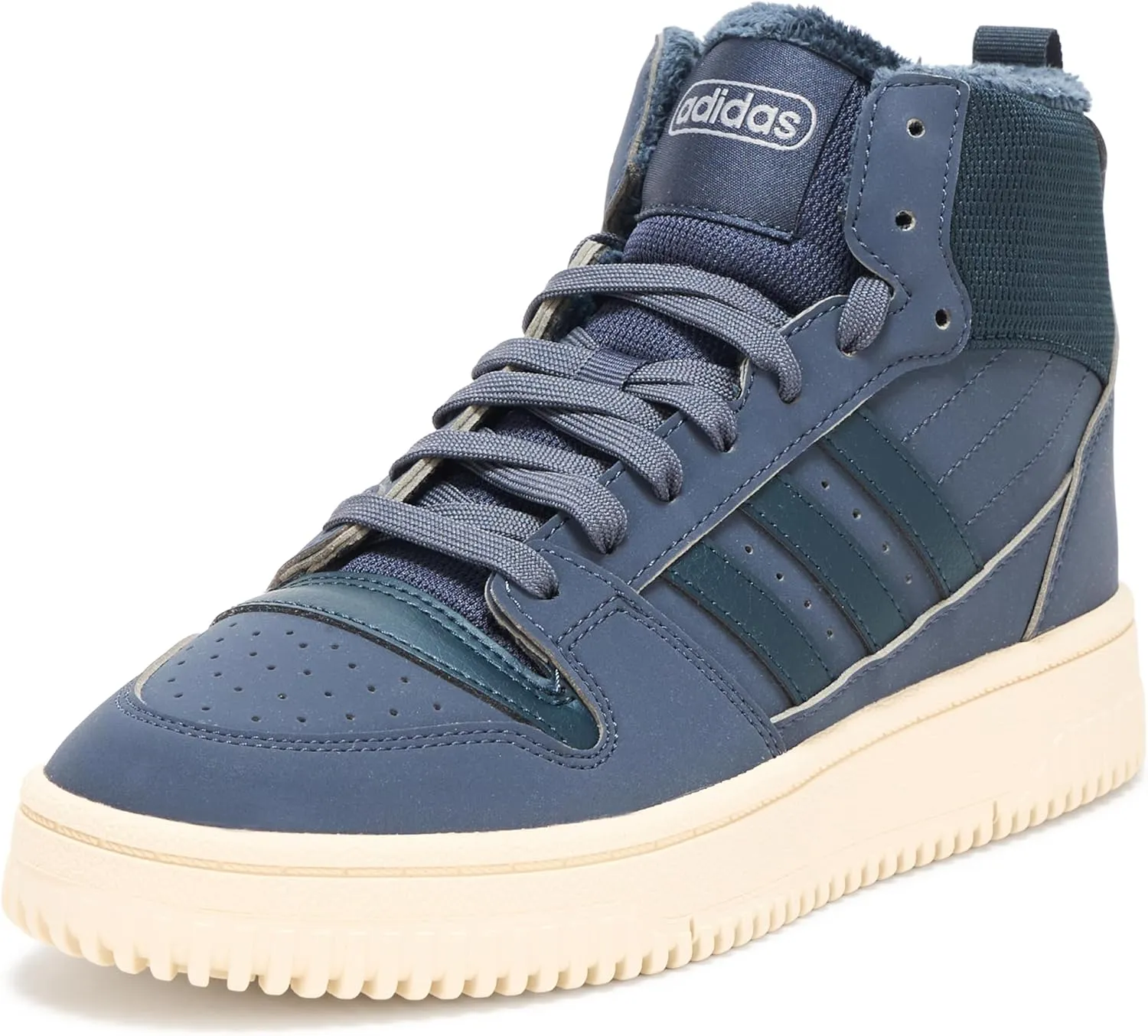 adidas Unisex Break Start Mid Top Winterized Basketball Sneaker, Black/Grey/Black, 10 US Men