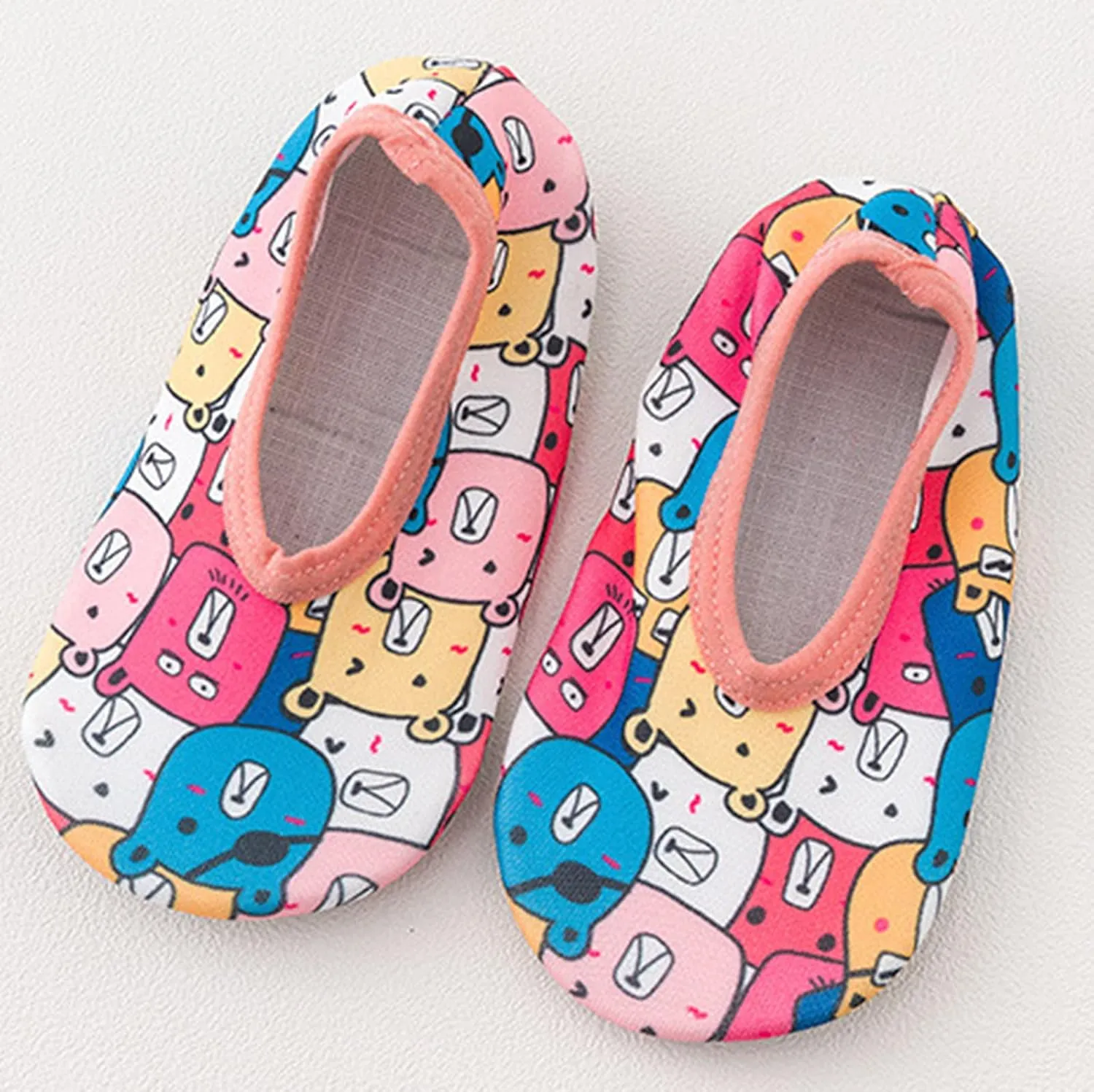 Baby Sock Shoes Water Shoes Baby Kids Socks Barefoot Shoes Swim Cartoon Non-Slip Girls Boys Baby Shoes White Shoes B