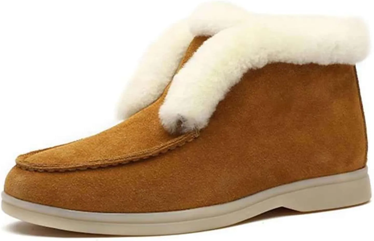 Boots For Women Ankle Booties Winter Snow Boots Warm Fur Lined Anti-Slip Outdoor Slip On Comfortable Loafers Shoes