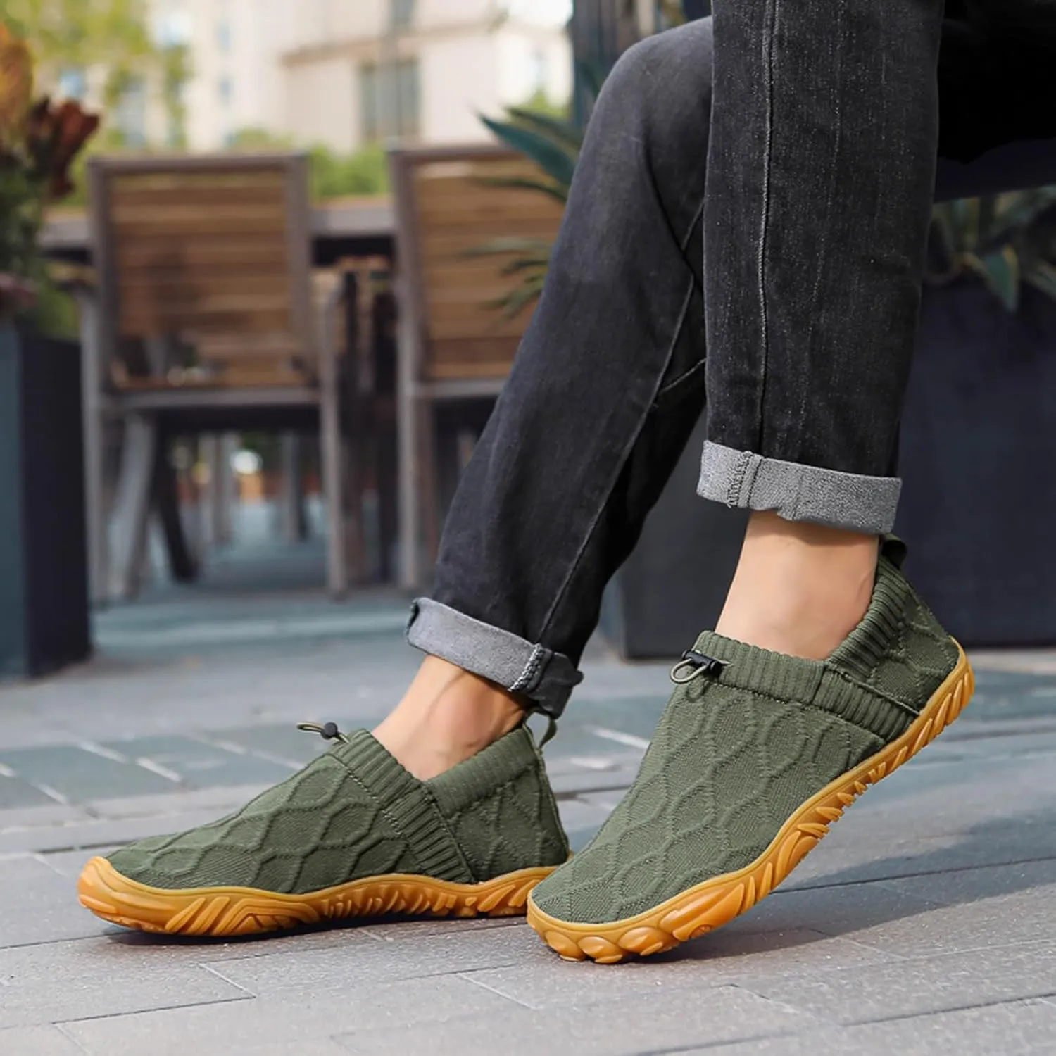 Breathable Dress Sneaker Men's Fashion Casual Shoes A Slip On Lightweight Outdoor Non Slip Thin Sole Flying Woven Lazy