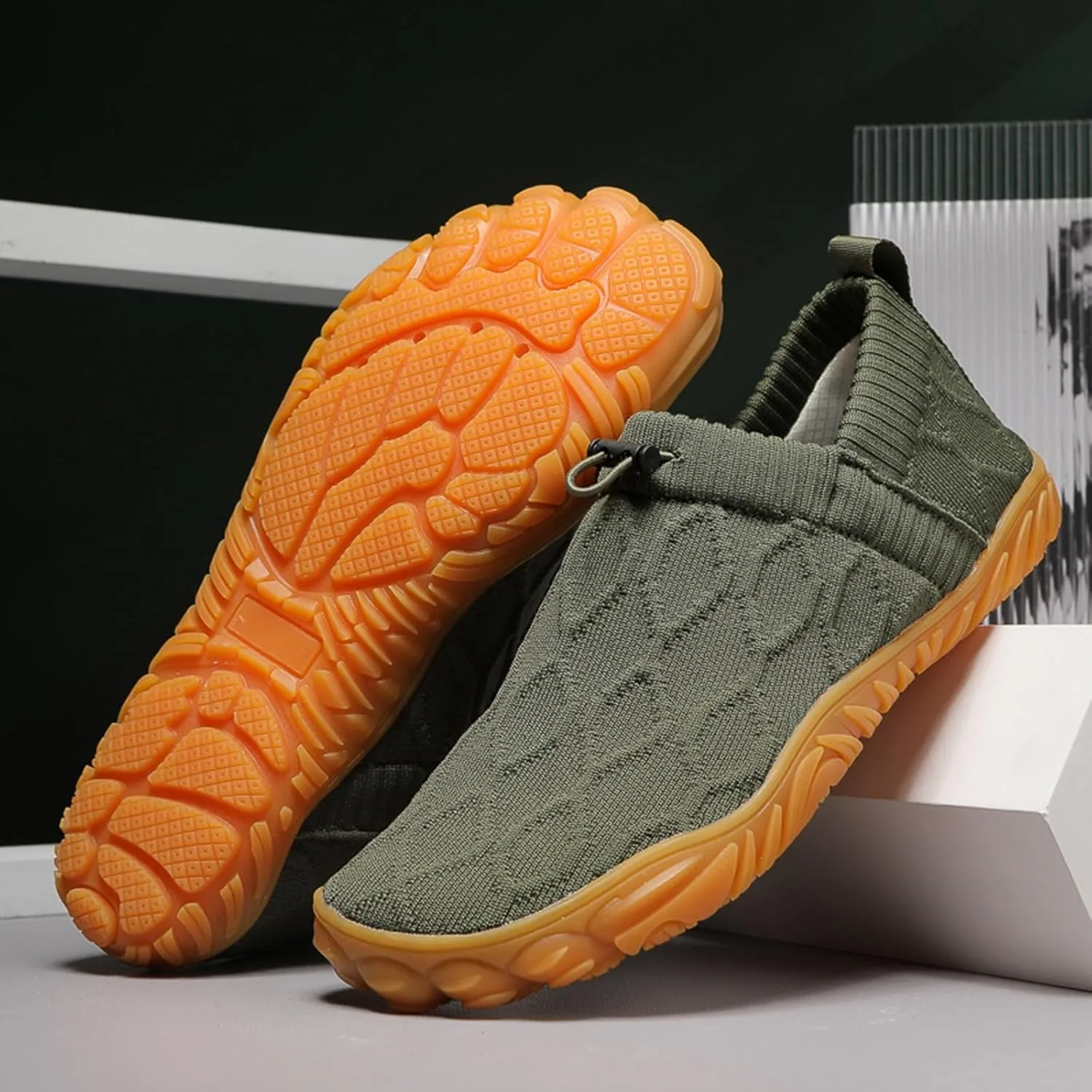 Breathable Dress Sneaker Men's Fashion Casual Shoes A Slip On Lightweight Outdoor Non Slip Thin Sole Flying Woven Lazy