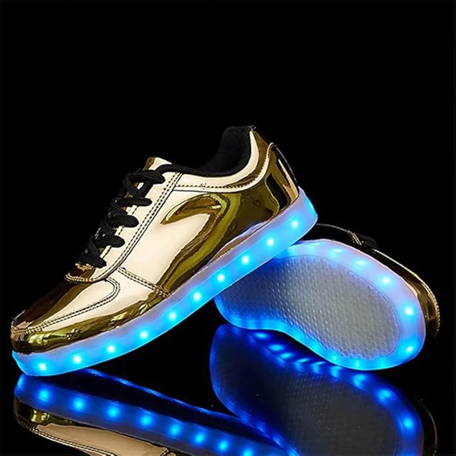 Breathable Dress Sneaker Student Shoes Thick Soled Sports Shoes Fashionable Light USB Rechargeable Skate Sports