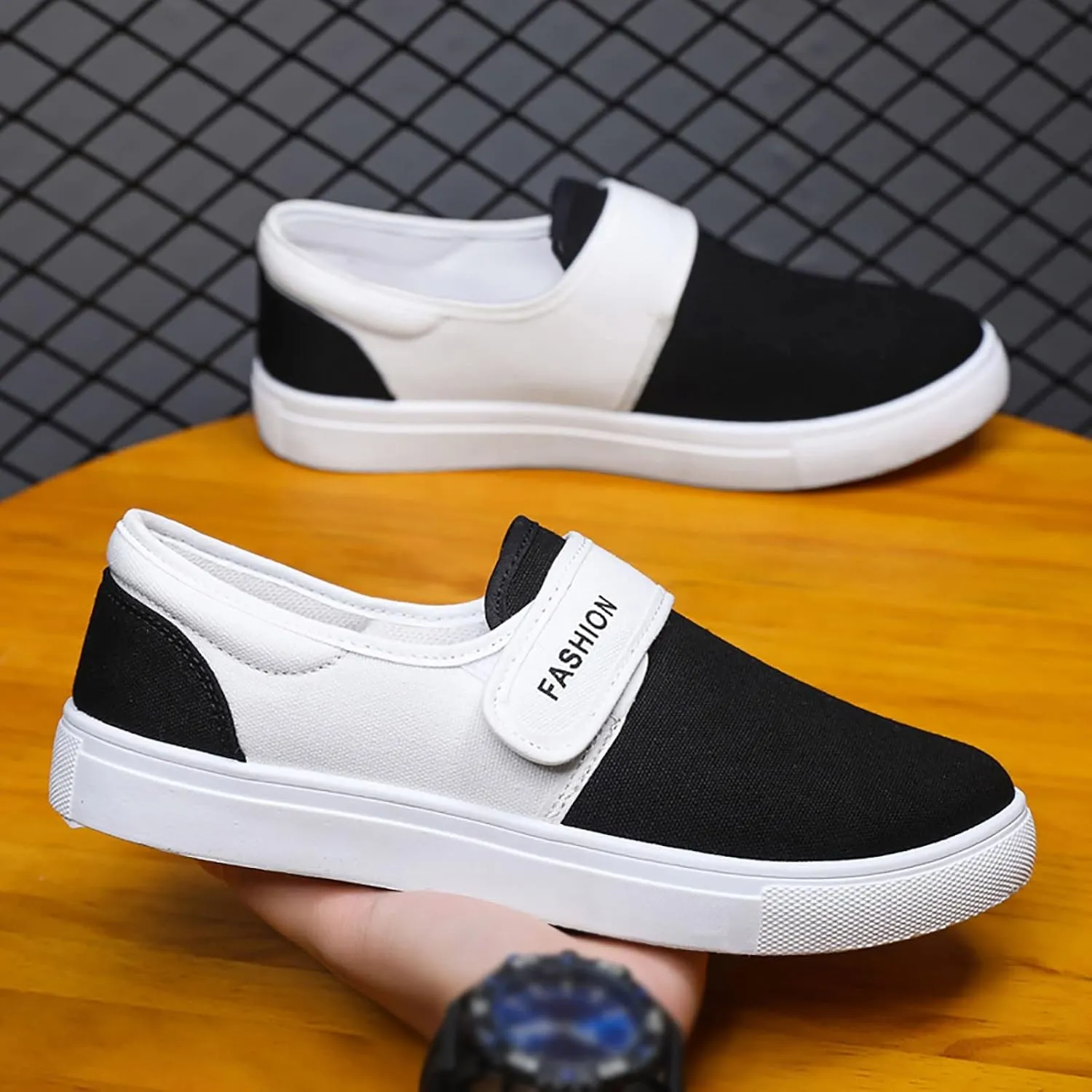 Canvas for Men Low Top Walking Shoes Fashion Casual Mid Top Shoes for Men
