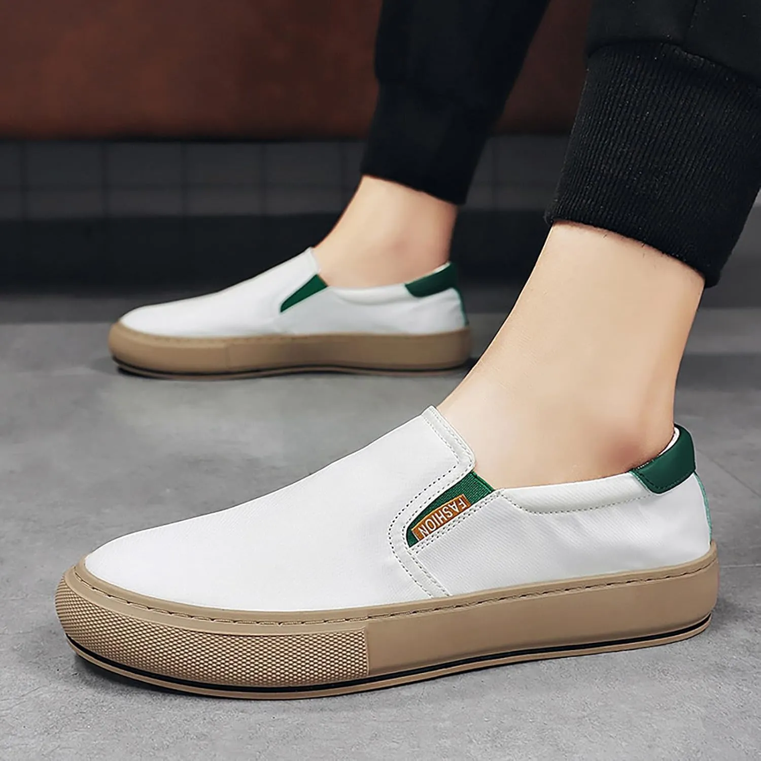 Canvas Summer Men's Shoes Korean Version of The Trend of Ice Cloth Breathable Board Shoes Casual Mid Top Mens