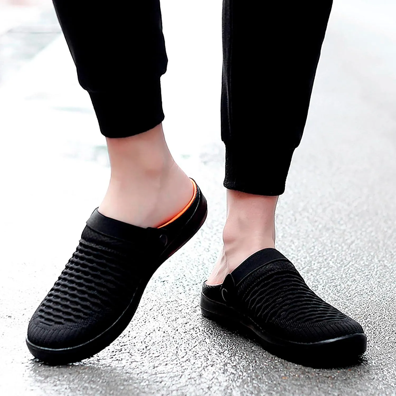 Casual Dress Shoes Men's Hollow Mesh Casual Sneakers Summer Sandals Breathable Shoes A Slip On Beach