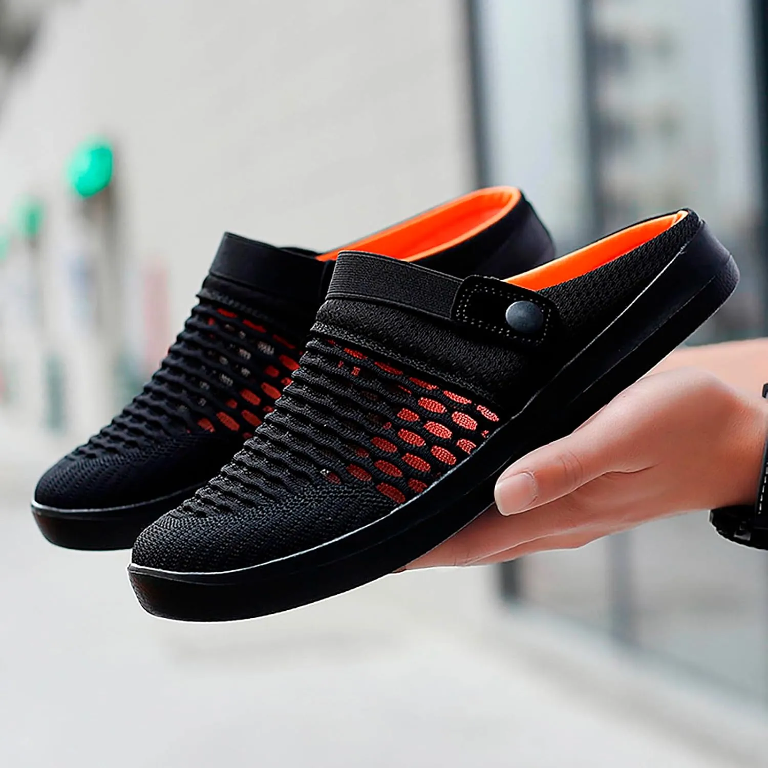Casual Dress Shoes Men's Hollow Mesh Casual Sneakers Summer Sandals Breathable Shoes A Slip On Beach