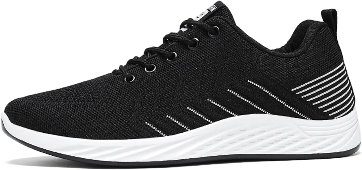 Casual Shoes Lace up Fashion Summer and Men Flat Mesh Breathable Stripes Solid Color Casual
