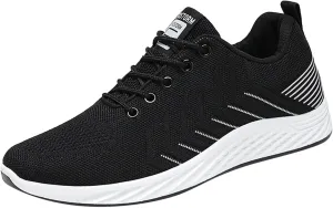 Casual Shoes Lace up Fashion Summer and Men Flat Mesh Breathable Stripes Solid Color Casual