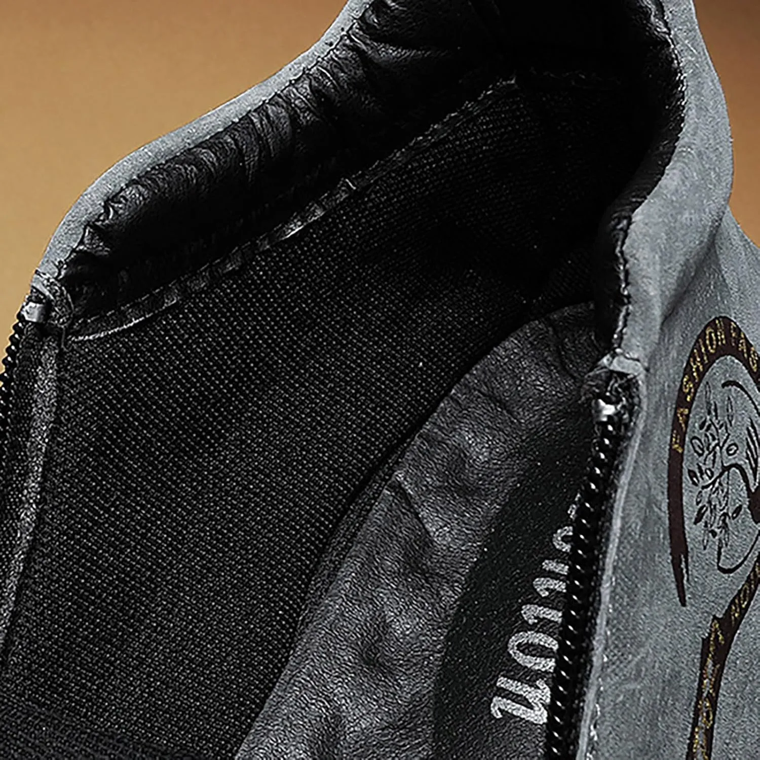 Casual Shoes New Spring and Autumn Men's Leather Shoes Korean Fashion Zipper Short Boots Shoe Breathable Men's