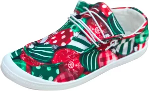 Christmas Running Shoes Women White Leather Sneakers for Women Mens Loafers Dress Shoes Christmas Print Shoes Women Fashion Casual Comfy Soft