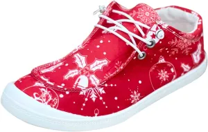 Christmas Tennis Shoes for Women Mens Sneakers Womens Loafers Comfortable Christmas Canvas Shoes Women Closed Toe Indoor and Outdoor Sale Clearance