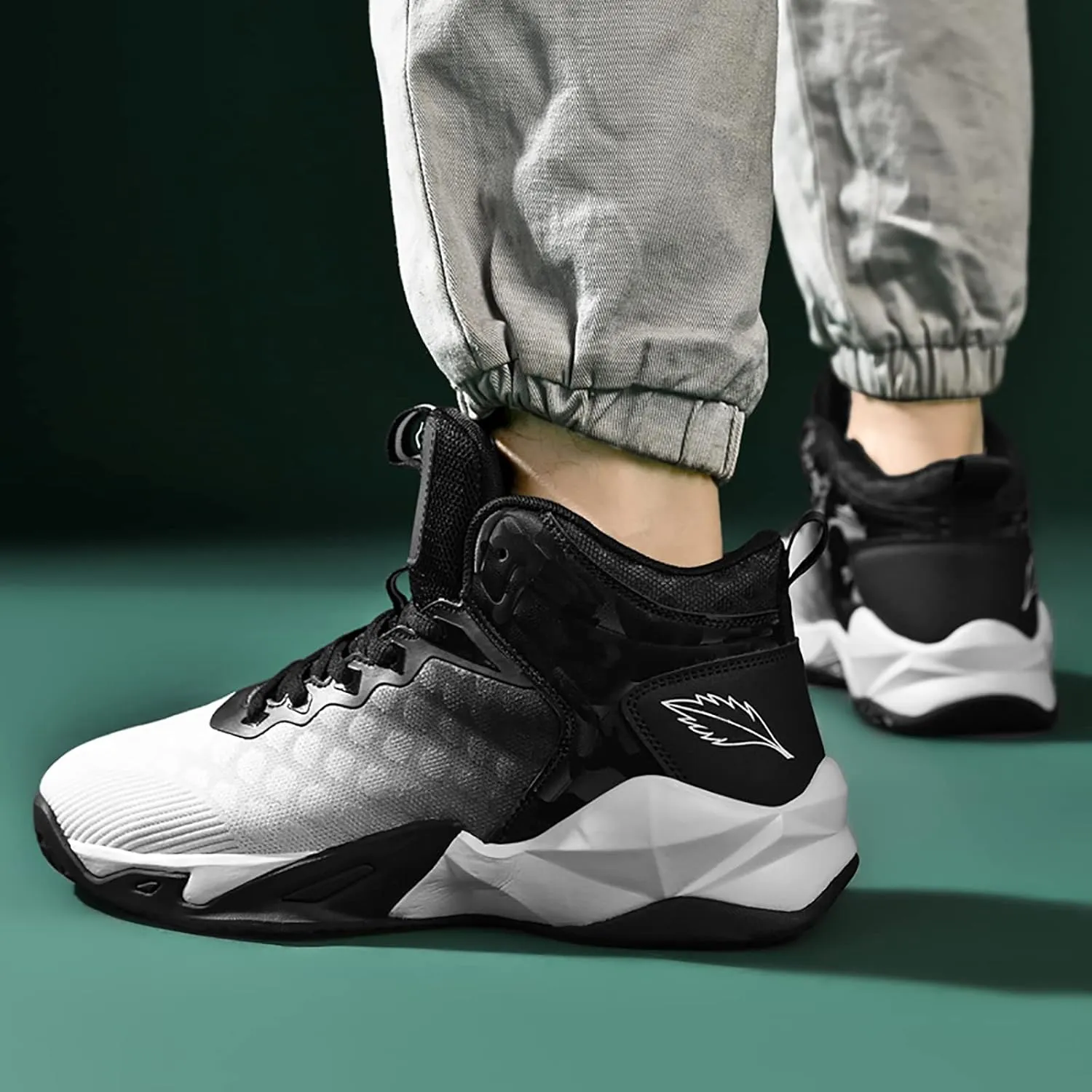 CJSPORX Mens Basketball Shoes Breathable Non Slip Running Fashion Sneakers