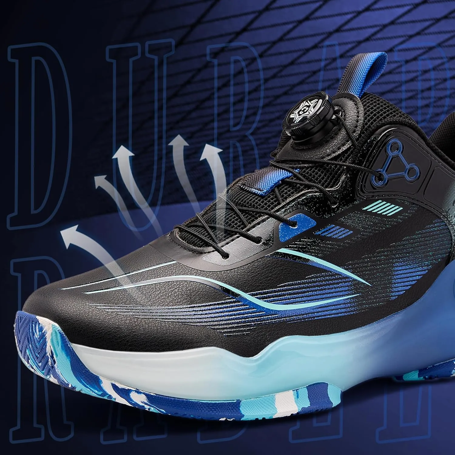 CJSPORX Men's Basketball Shoes Breathable Non-Slip Sneakers Fashionable Sports