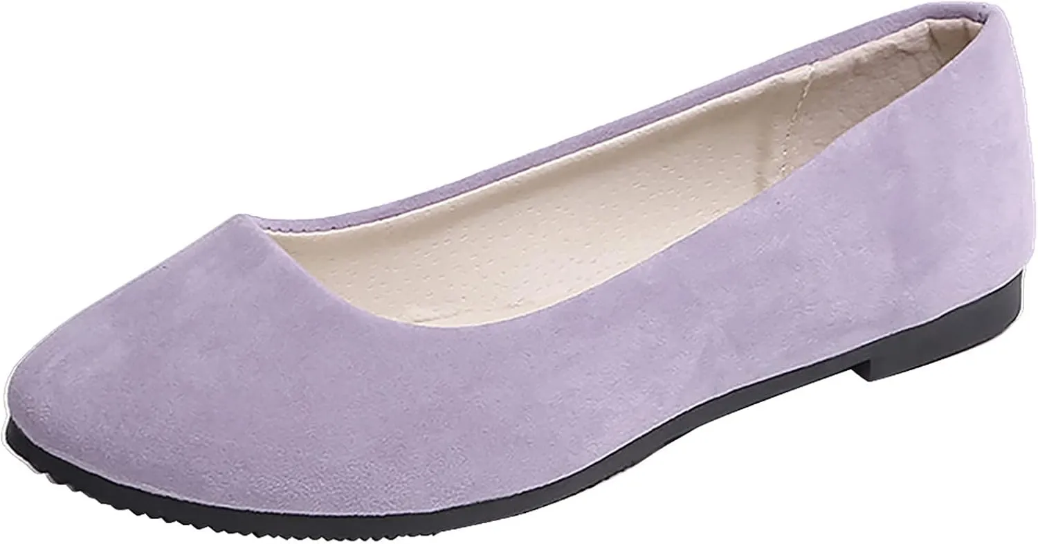 Dress Flats for Women Slip On Walking Shoes Solid Business Shoes Comfort Flat Shoes Ballet Flats Shoes Loafers