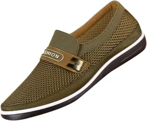 Fashion Sneakers Comfortable Shoes Soft Hollow Slip On Summer Shoes Breathable Bottom Men's Casual Mesh Men's