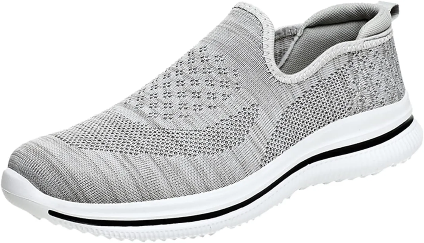 Fashion Sneakers Shoes Fashion Men Mesh Mountaineering Casual Sport Shoes Lace Up Solid Color Running Breathable Soft
