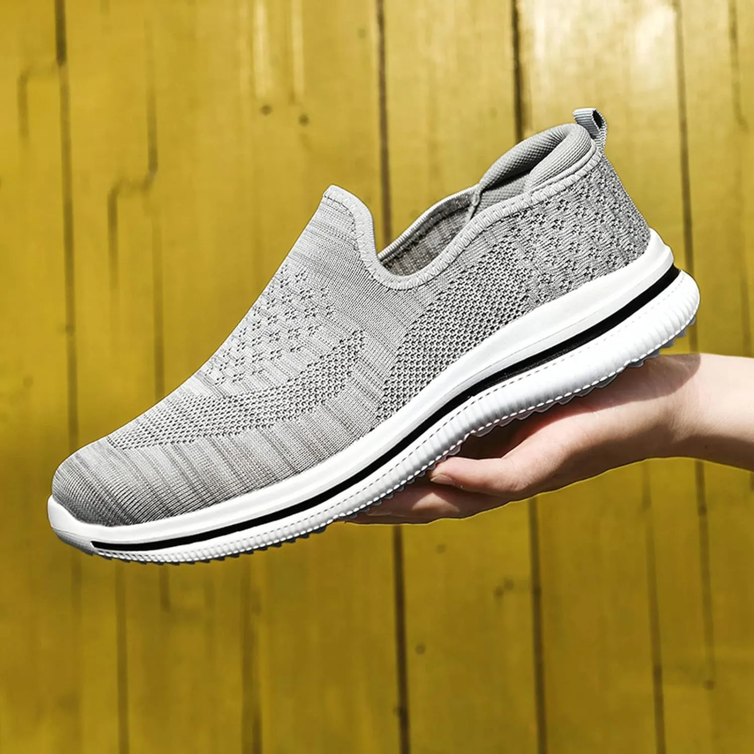 Fashion Sneakers Shoes Fashion Men Mesh Mountaineering Casual Sport Shoes Lace Up Solid Color Running Breathable Soft
