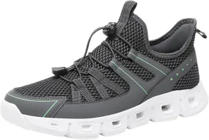 Fashion Sneakers Shoes Men Sports Shoes Fashionable New Pattern Simple Pure Color Mesh Breathable Flat Bottom Elastic