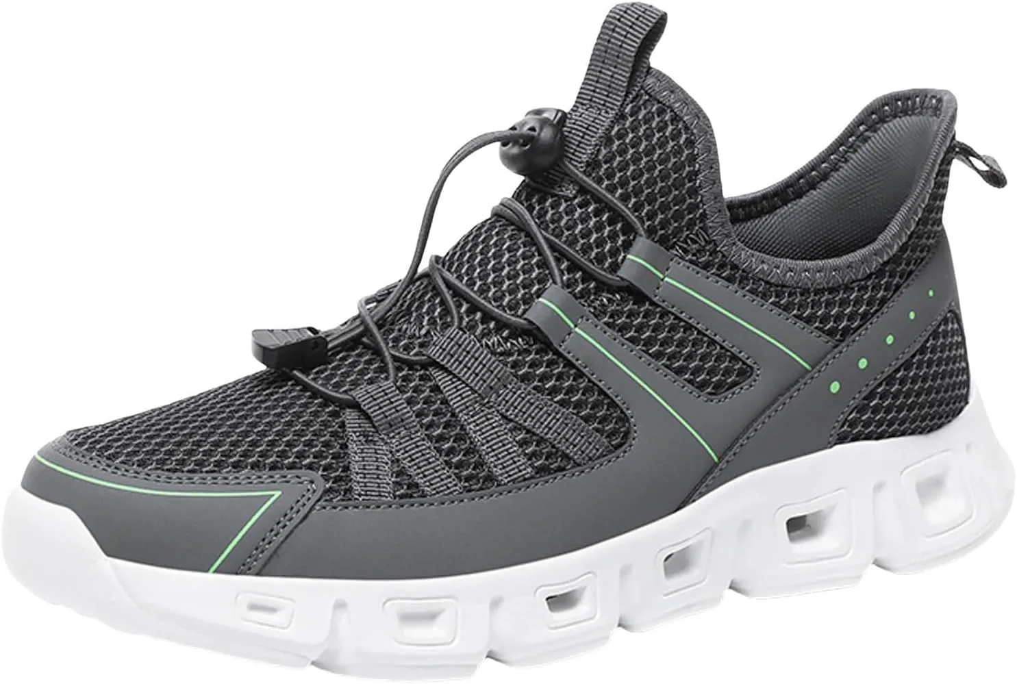 Fashion Sneakers Shoes Men Sports Shoes Fashionable New Pattern Simple Pure Color Mesh Breathable Flat Bottom Elastic