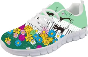 Forchrinse Sunflower Unisex Running Shoes Women Men Soft Walking Running Shoes Casual Gym Athletic Sneaker
