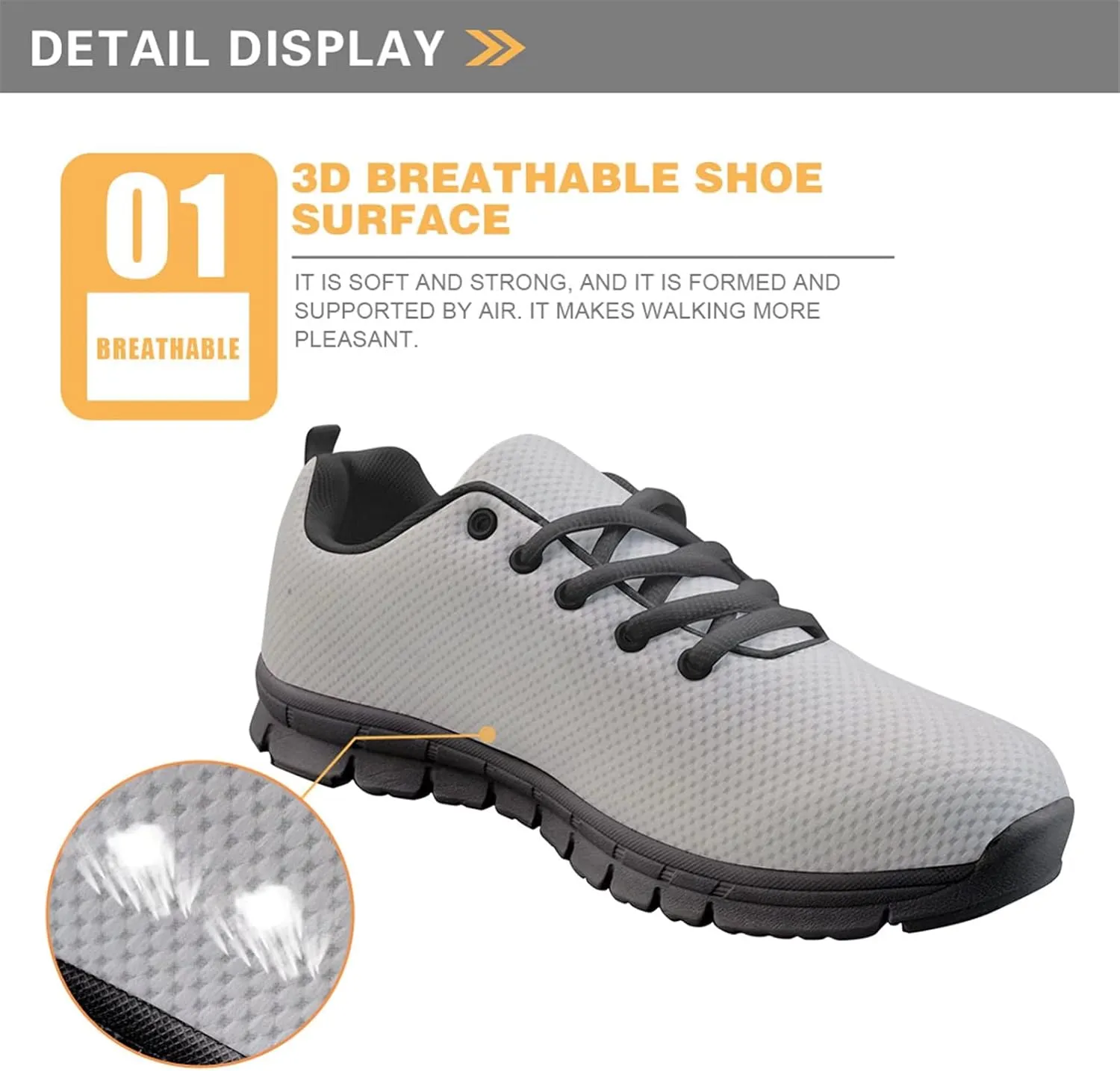 Forchrinse Sunflower Unisex Running Shoes Women Men Soft Walking Running Shoes Casual Gym Athletic Sneaker