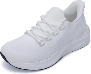 GANNOU Womens Walking Shoes Lightweight Tennis Shoes Comfortable Everyday Running Sneakers White Size 9.5