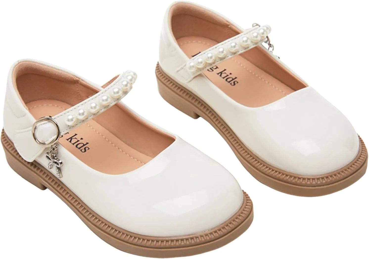 Girls Dress Shoes Mary Jane Double Straps High Heel Wedding Party for Little/Big Kids Shoes for Toddler Sneakers Girl
