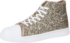 Glitter Sneakers for Women Women's Bling Sneakers Rhinestone Sneakers Shoe Glitter Fashion High Top Platform Tennis Shoes
