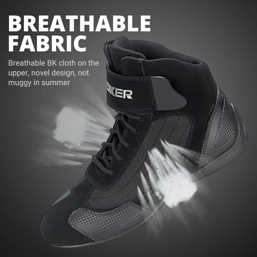 HEROBIKER Motorcycle Combat Boots Racing Hiking Outdoor Work Mid Ankle Shoes for Men