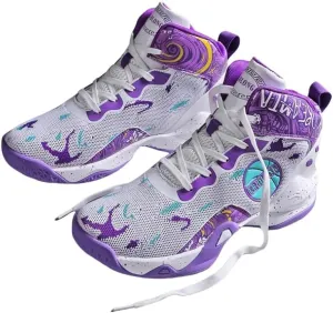 High Top Basketball Shoes for Men, Non-Slip Breathable Basketball Training Sneakers, Fashion Athletic Running Shoes