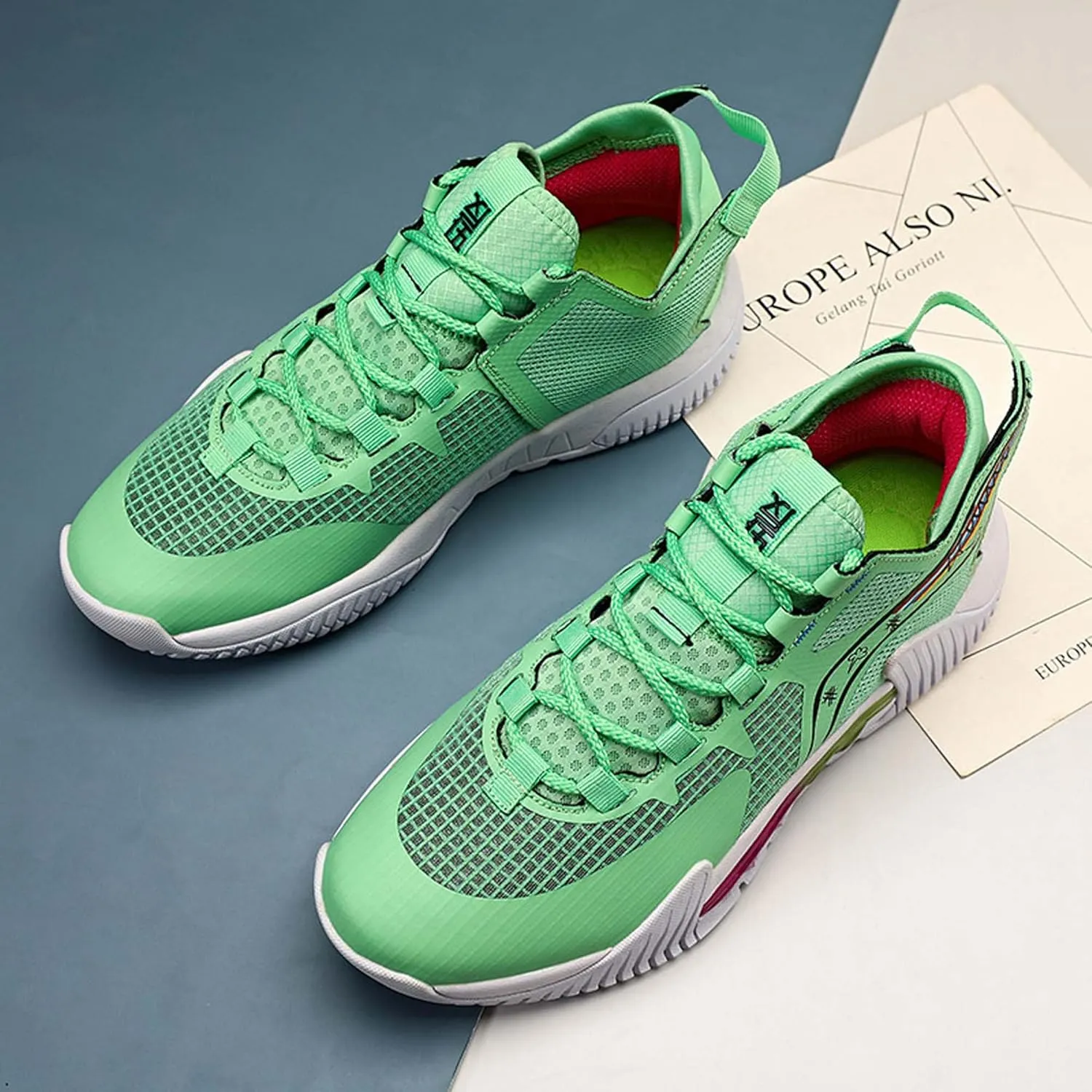 High-top Men's Basketball Shoes Teenagers Breathable Non-Slip Outdoor Sneakers Women's Fitness Cushioning Training Tennis Shoes