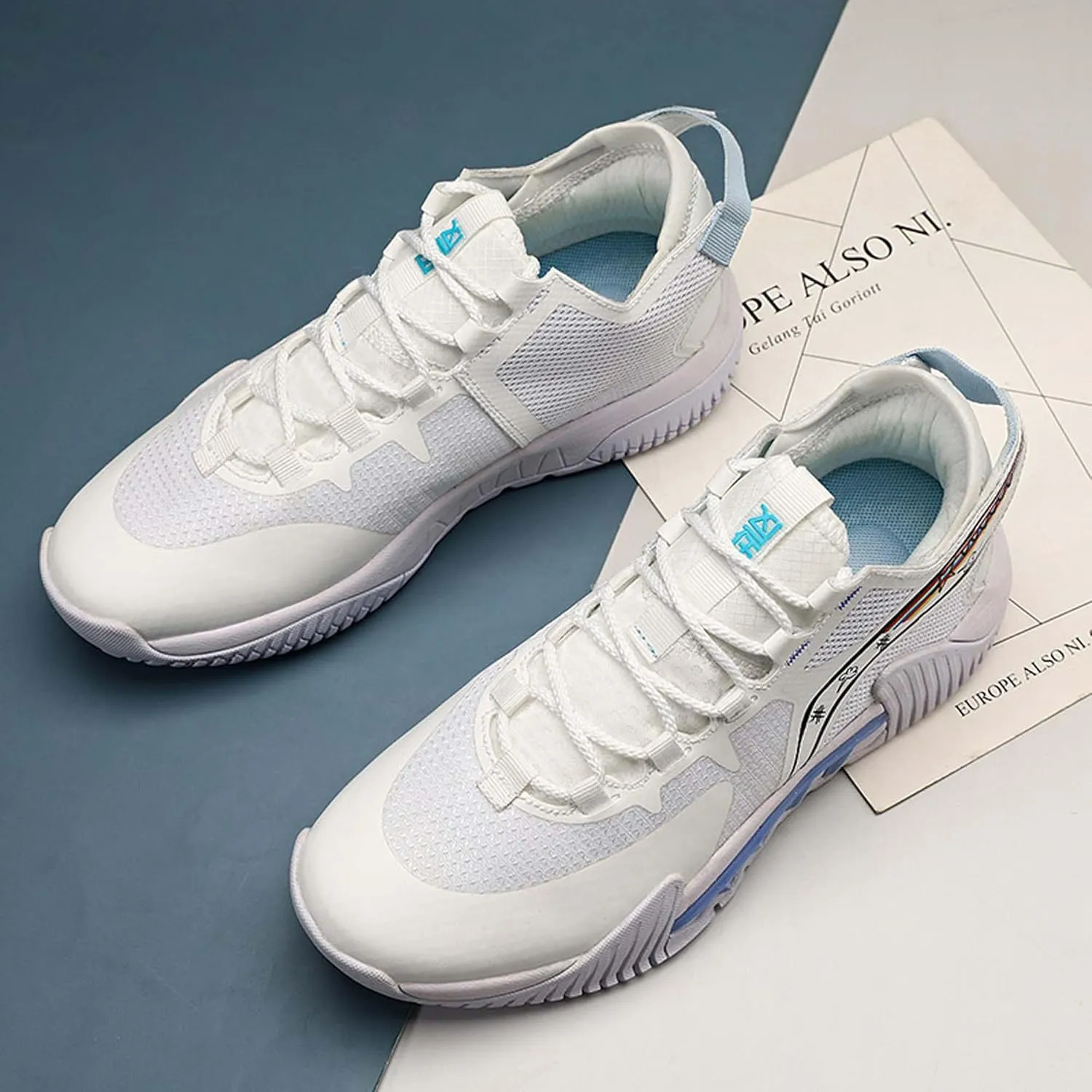 High-top Men's Basketball Shoes Teenagers Breathable Non-Slip Outdoor Sneakers Women's Fitness Cushioning Training Tennis Shoes