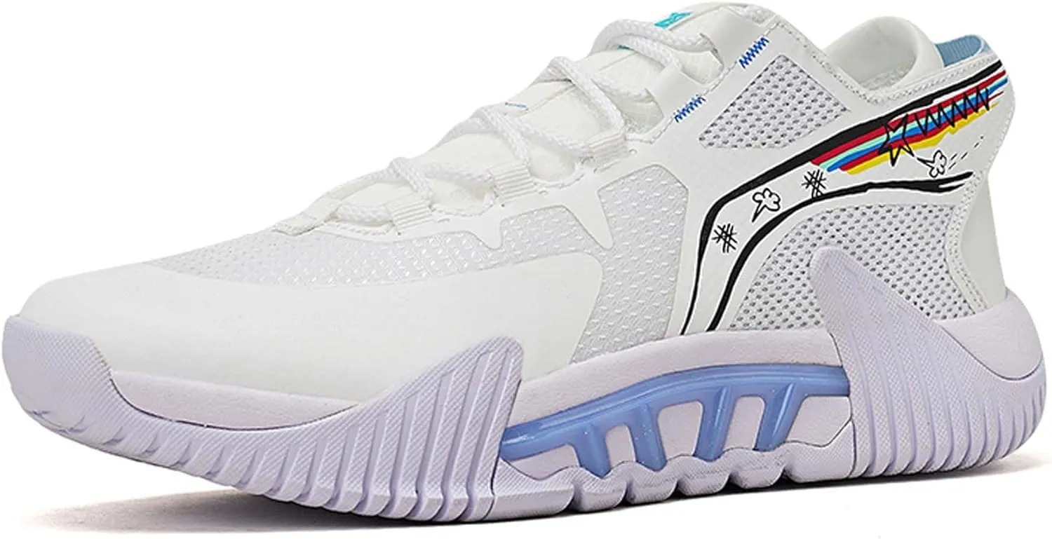 High-top Men's Basketball Shoes Teenagers Breathable Non-Slip Outdoor Sneakers Women's Fitness Cushioning Training Tennis Shoes