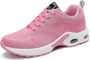 ihinzry Women's Air Running Shoes Lightweight Comfortable Non-Slip Walking Shoe Outdoor Breathable Fashion Mesh Sneakers