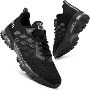 KPP Running Shoes, Black/Purple, Breathable Mesh, Cushioning