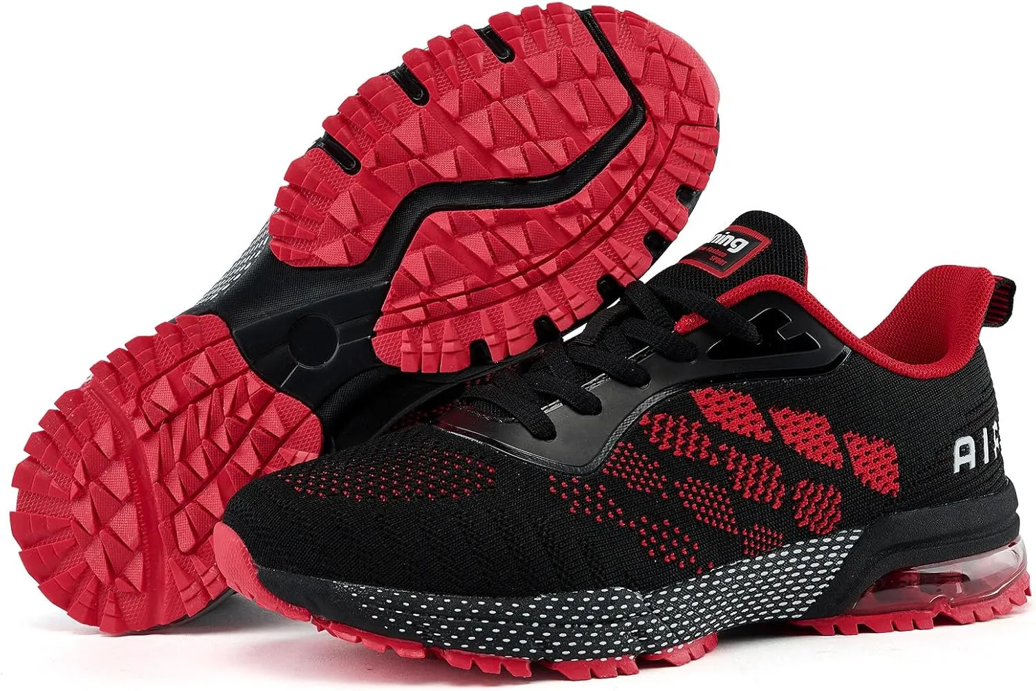 KPP Running Shoes, Black/Purple, Breathable Mesh, Cushioning