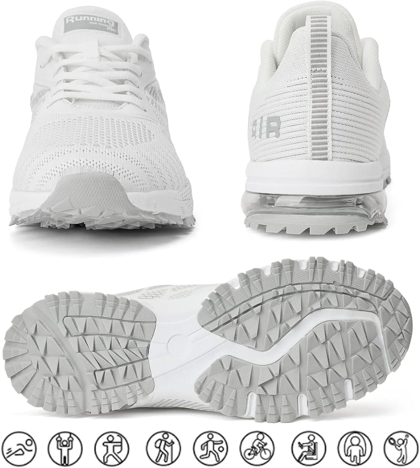 KPP Running Shoes, Black/Purple, Breathable Mesh, Cushioning