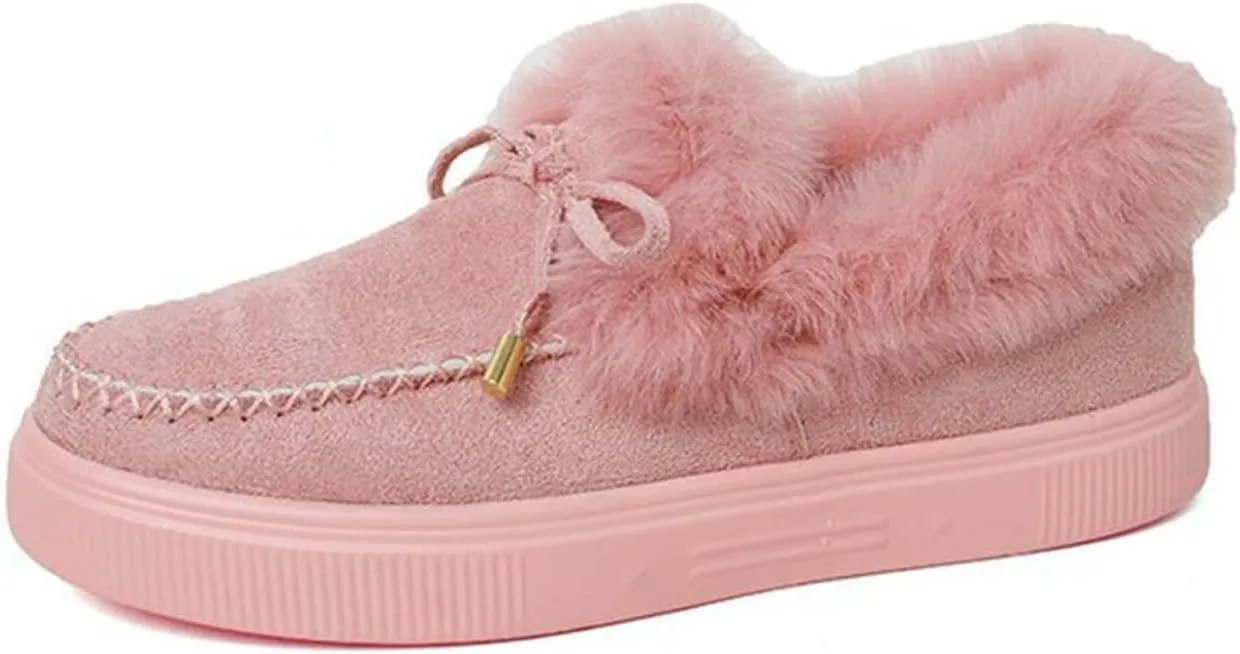 Ladmiple Winter Boots For Women 2023 Snow Warm Ankle Booties Slip On Outdoor Fur Lined Comfortable Fashion Walking Shoes