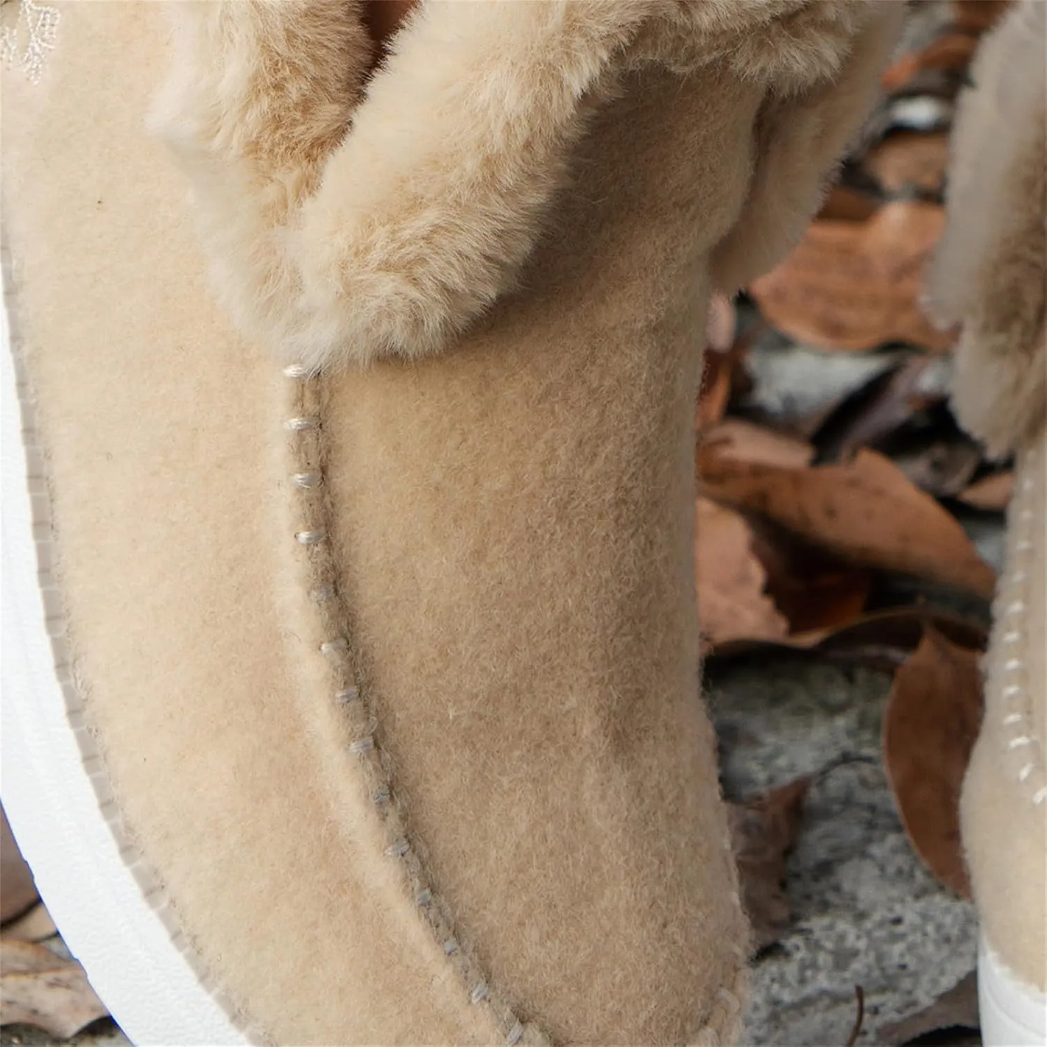 Ladmiple Winter Boots For Women 2024 Dressy Snow Boots Winter Shoes with Fur Lined Warm Slip On Ankle Booties Loafers Shoes