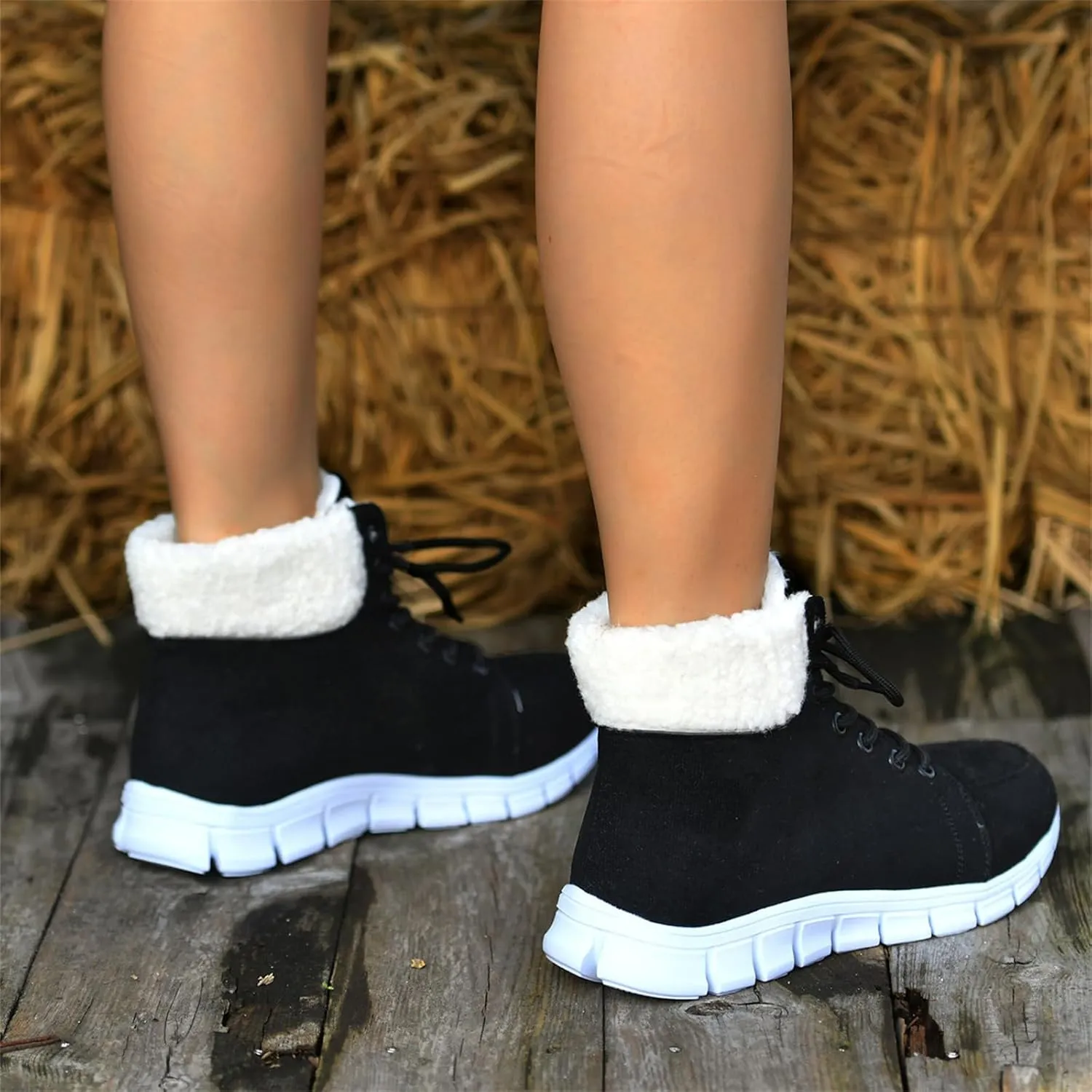 Ladmiple Winter Dress Boots For Women 2024 Slip On Warm Snow Ankle Booties Fashion Fur Lined Outdoor Comfortable Loafers Shoe