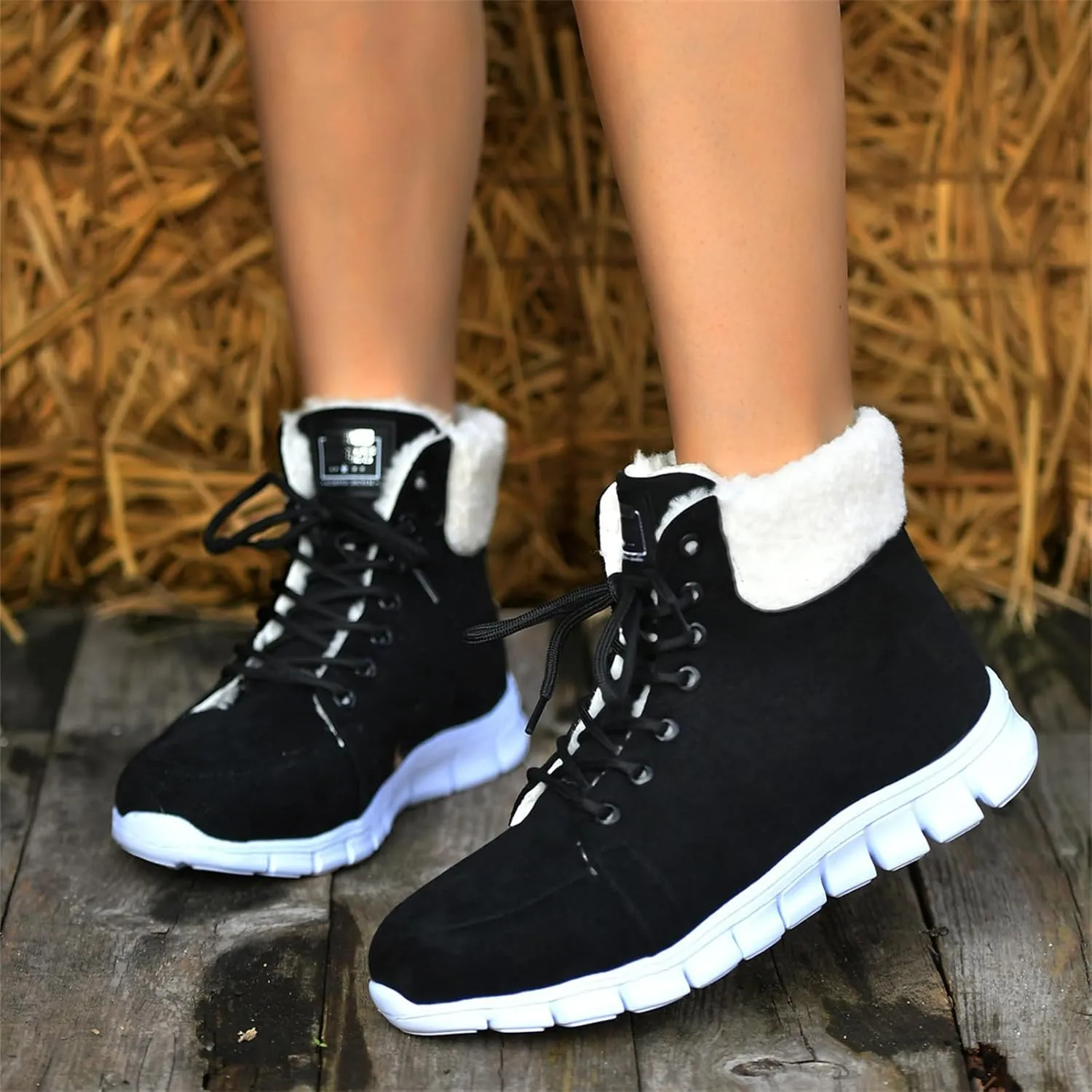 Ladmiple Winter Dress Boots For Women 2024 Slip On Warm Snow Ankle Booties Fashion Fur Lined Outdoor Comfortable Loafers Shoe