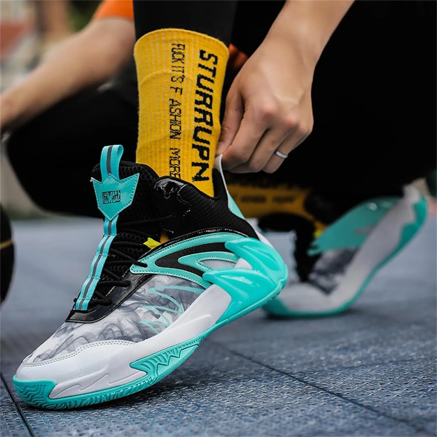 Mens Basketball Shoes Breathable Running Shoes Non Slip Outdoor Youth Fashion Sneakers Sport Trainer Tennis Shoes