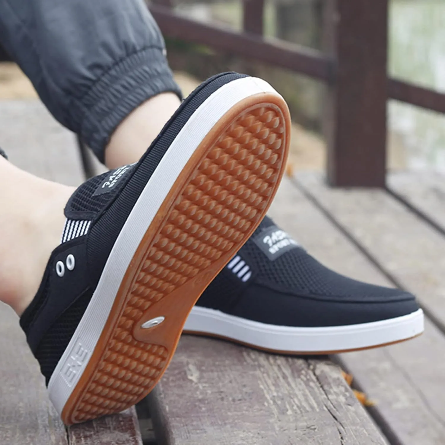 Men's Breathable Barefoot Shoes Comfortable Breathable Slip On Sneaker Comfortable & Light-Weight Stretch Shoes
