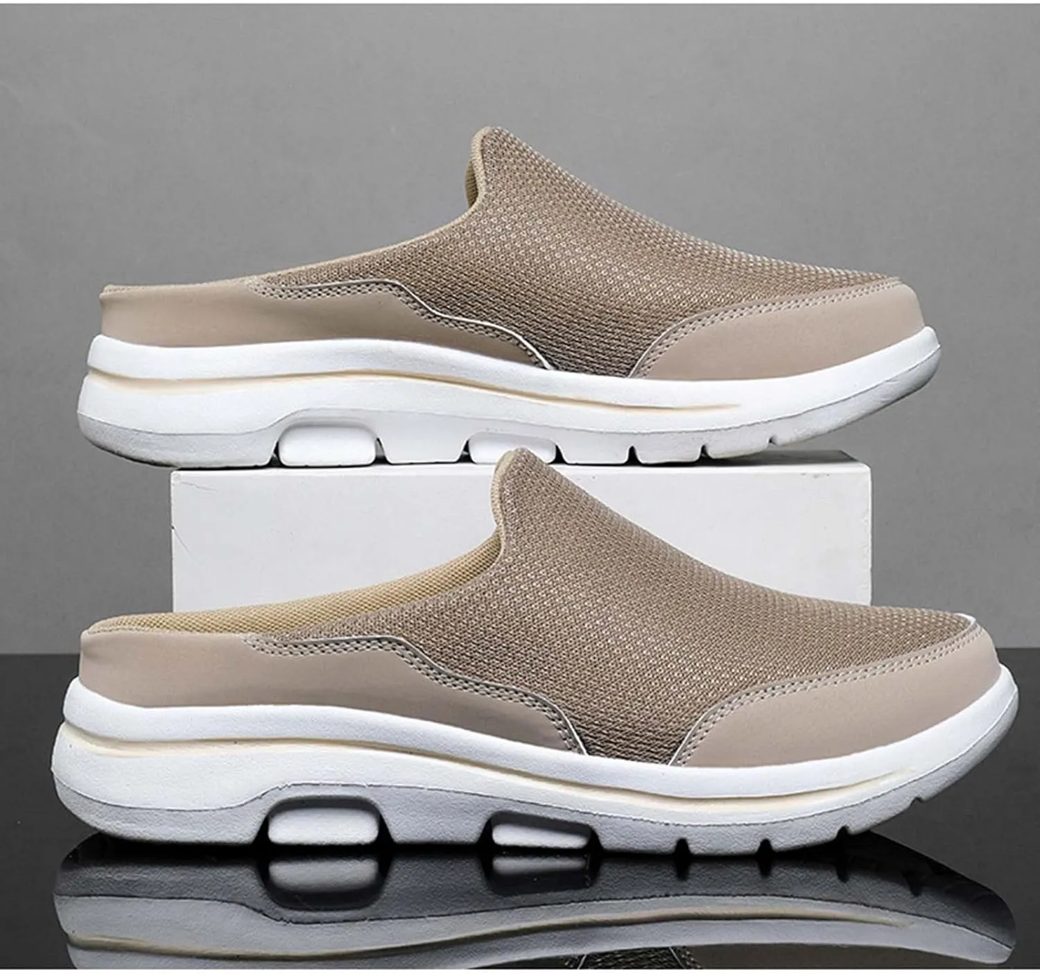 Men's Breathable Barefoot Shoes Soft Flat Soled Slip On Mesh Shoes Heelless Walking Mens Dress Breathable