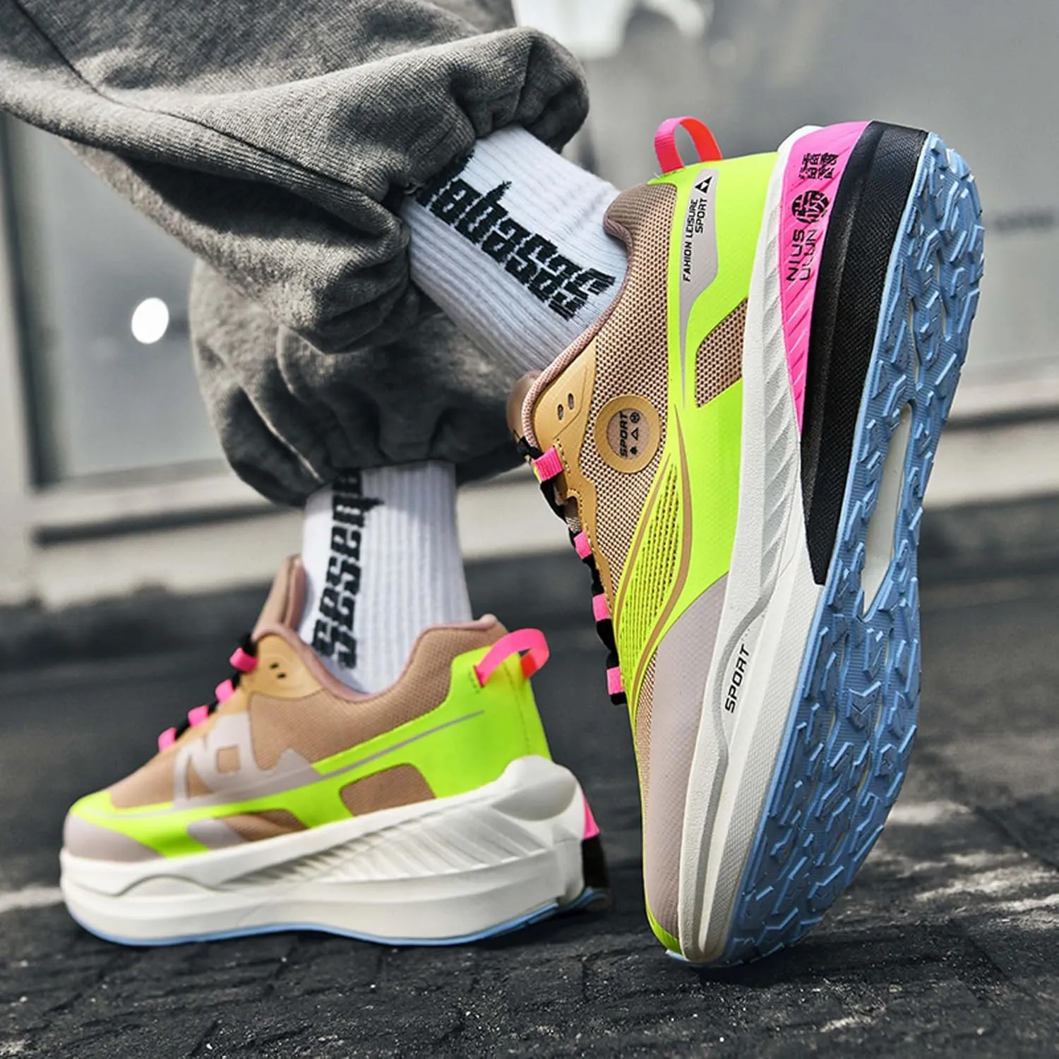Men's Breathable Running Shoes Fashion Sneakers Women's Outdoor Anti-Slip Cushion Training Jogging Tennis Fitness Shoes Fashion Basketball Shoes