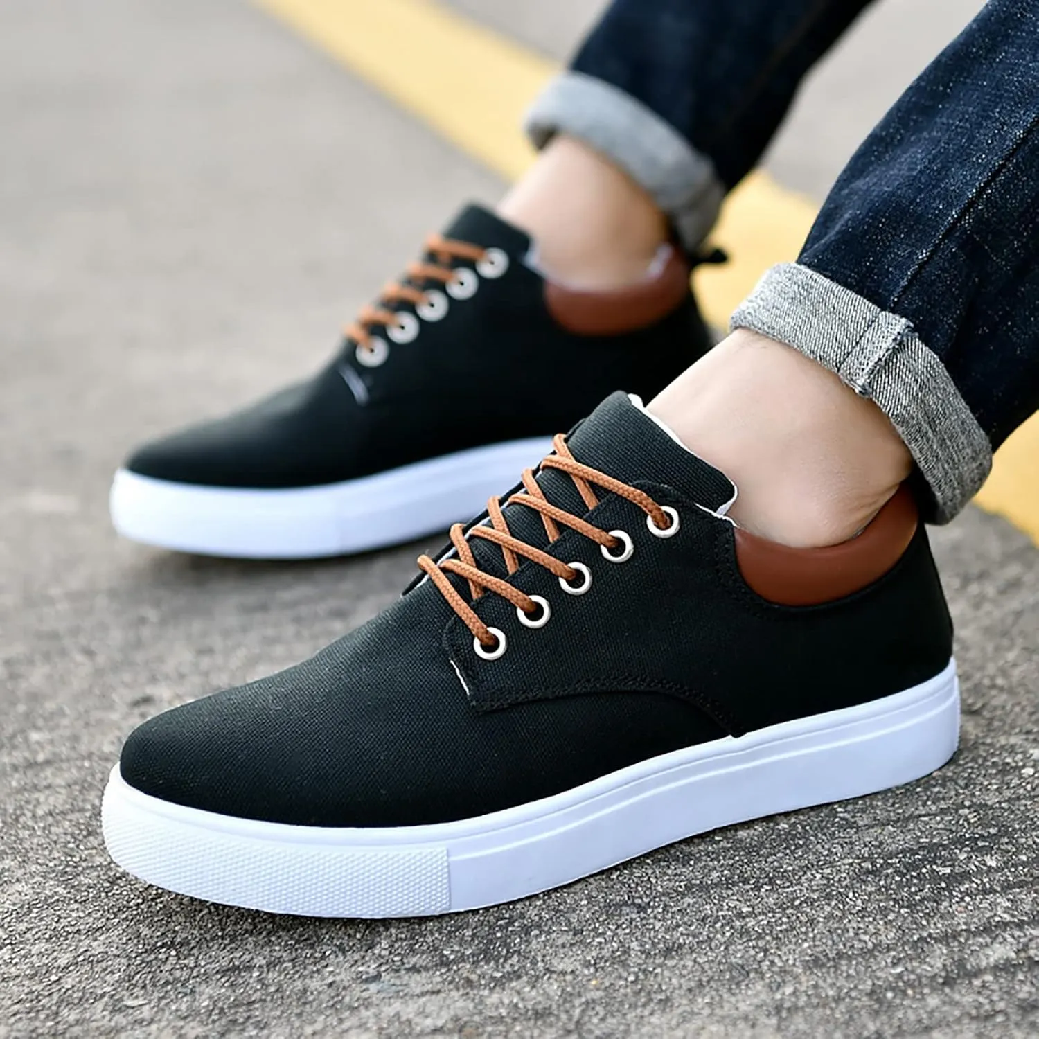 Men's Casual Dress Sneakers Men's Sneakers Brown Dress Shoes for Men Comfortable & Lightweight Women Loafers Shoes for Work High Top Sneakers for Women