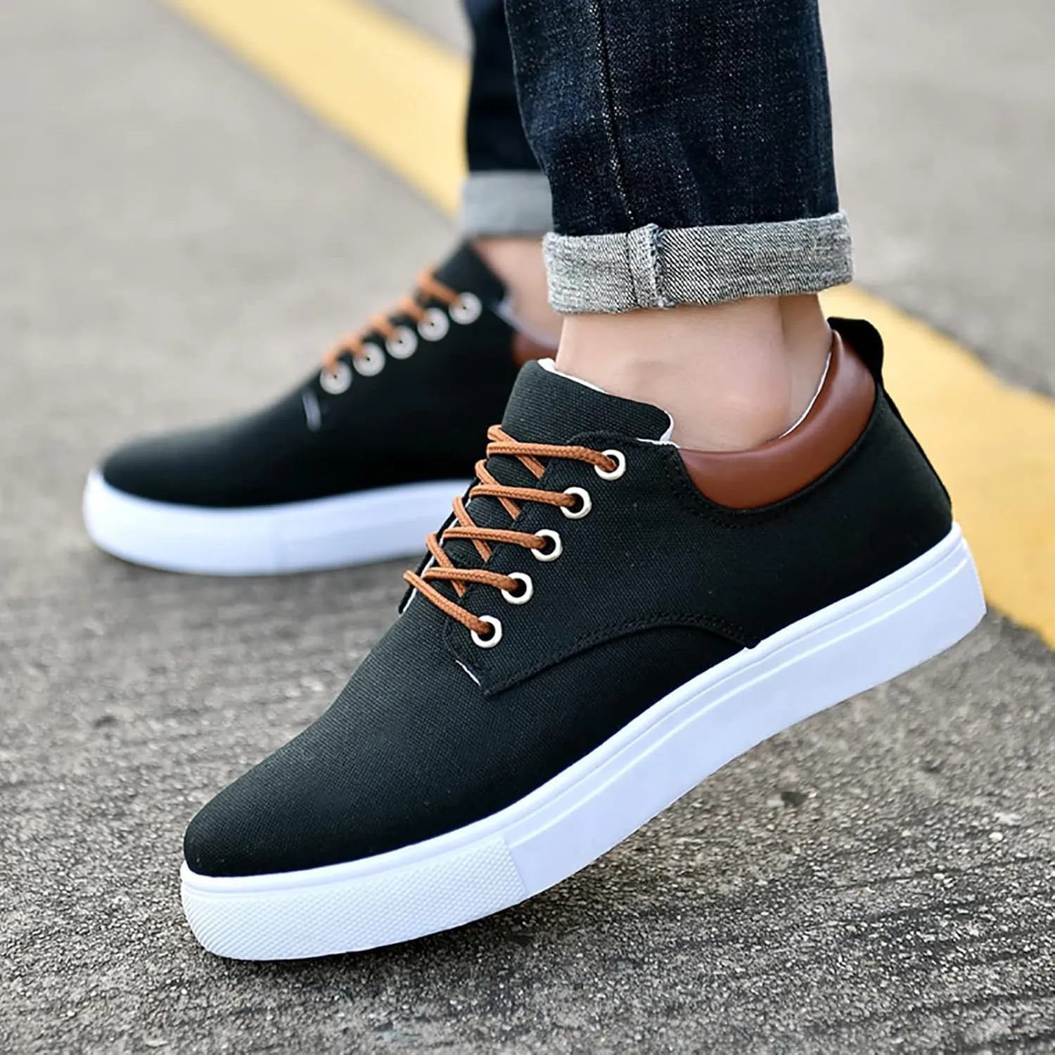 Men's Casual Dress Sneakers Men's Sneakers Brown Dress Shoes for Men Comfortable & Lightweight Women Loafers Shoes for Work High Top Sneakers for Women