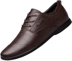 Men's Casual Leather Oxfords Shoes Comfortable Dress Shoes for Business & Everyday