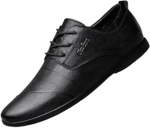 Men's Casual Leather Oxfords Shoes Comfortable Dress Shoes for Business & Everyday