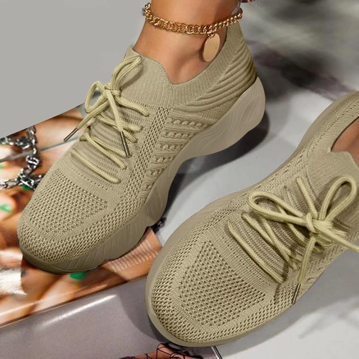 Mens Dress Shoes Mesh Casual Dress Shoes White Platform Sneakers Women's Soft Sole Mesh Comfort Orthopedic Brown Tennis Shoe Cross Trainer Shoe